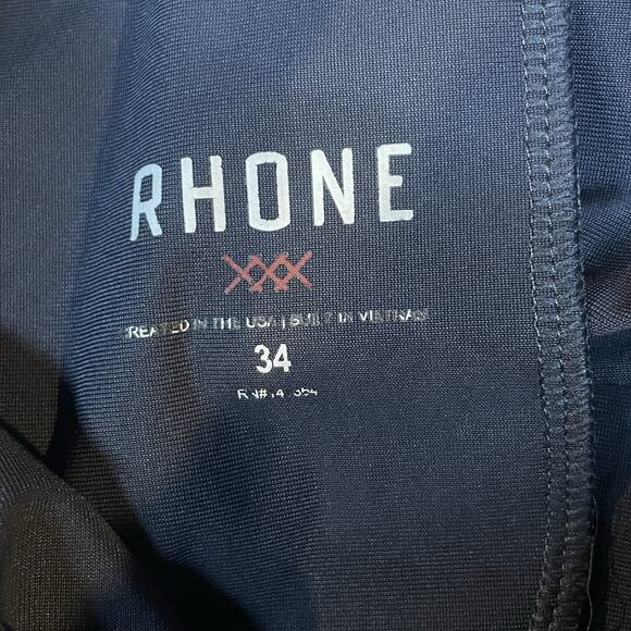 Rhone Shorts Mens 34 Blue Commuter Chino Performance Golf Preppy Casual Stretch - Picture 3 of 12